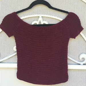 Burgundy crop top